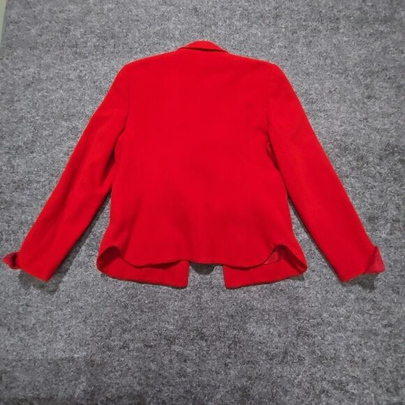VTG Red Wool Cashmere Blazer Sz10 Jacket Harve Bernard Ukraine Cottage Fairy Lux - Picture 10 of 11
